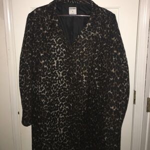 Old Navy Leopard Print Pea Coat